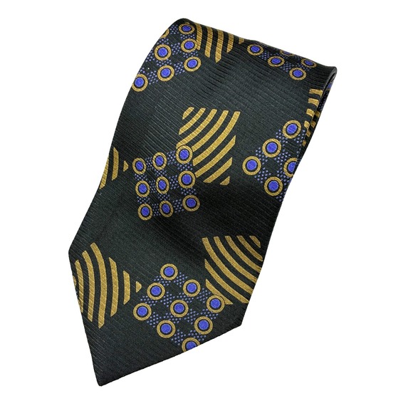 Giorgio Armani Other - Giorgio Armani  Silk Tie Cravatte Abstract Art Print Black Gold Made in Italy